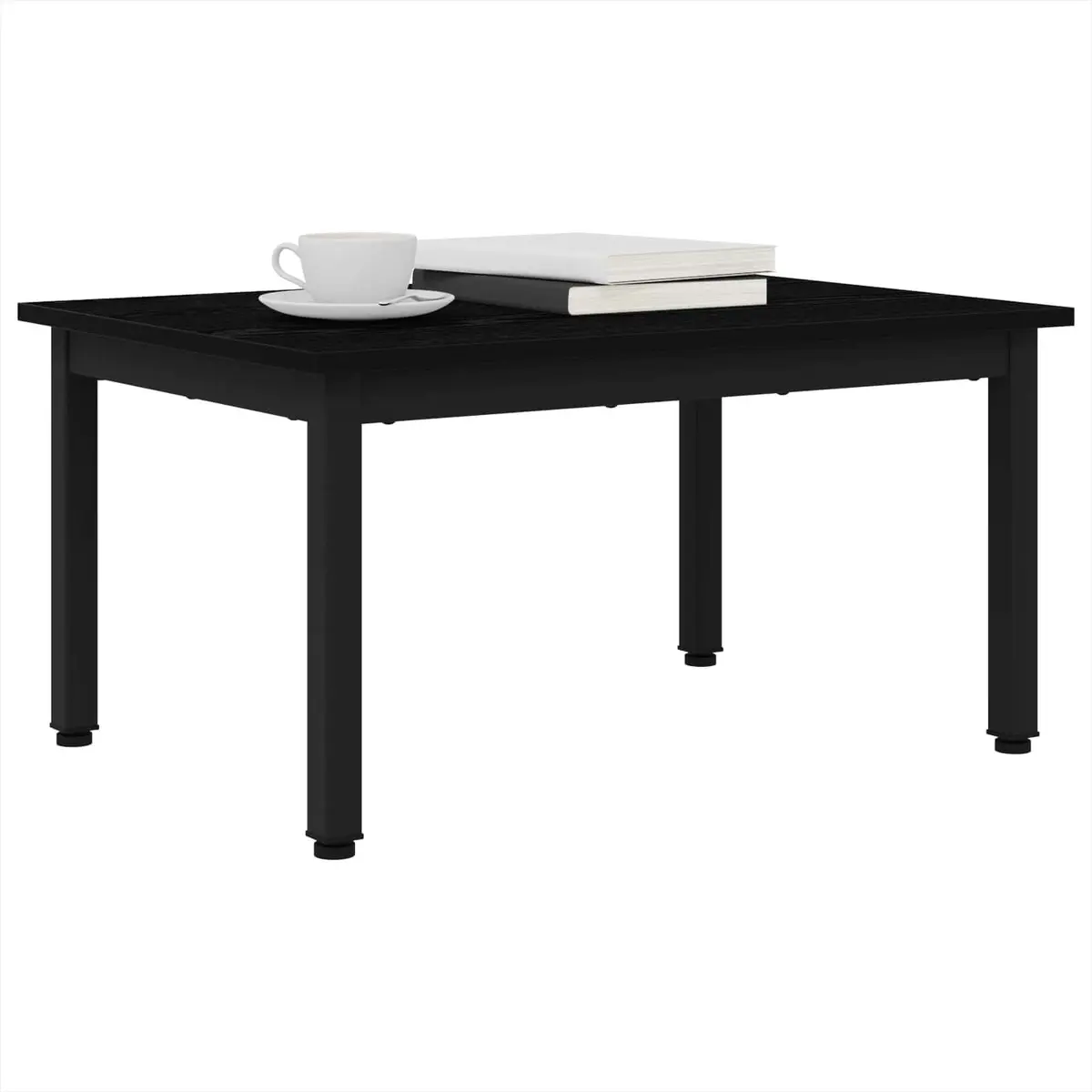 Rectangular Coffee Table Modern Living Room Accent Furniture 70x50x36cm Black