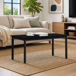 Quality Black Rectangular Coffee Table for Modern Homes