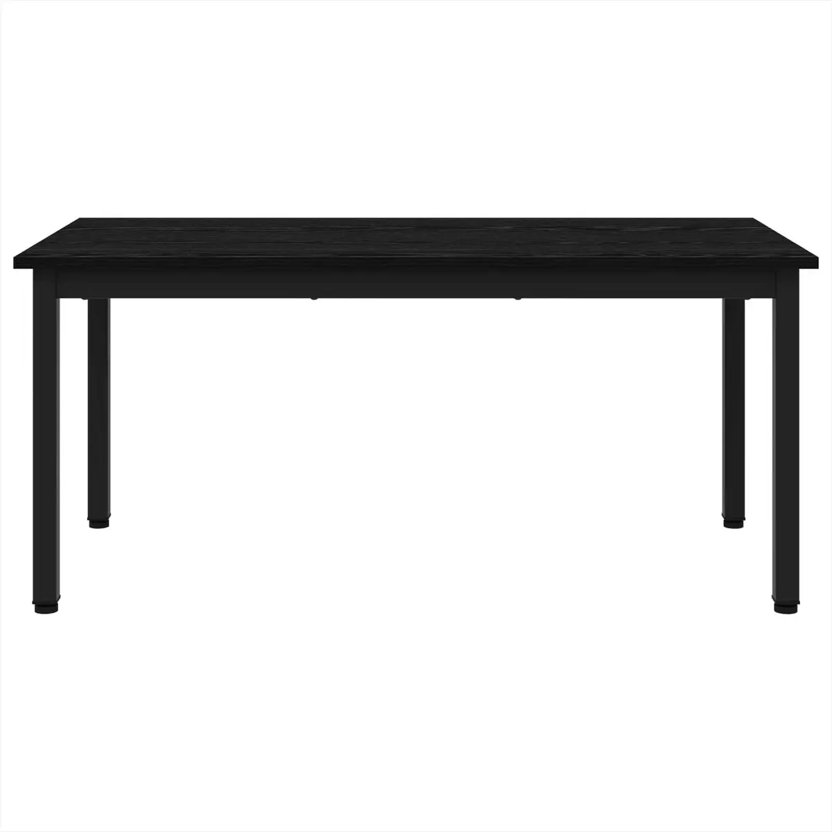 Coffee Table Black Rectangular Modern Living Room Accent Table Engineered Wood