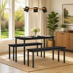 Reliable Black Dining Bench: Practical and Stylish