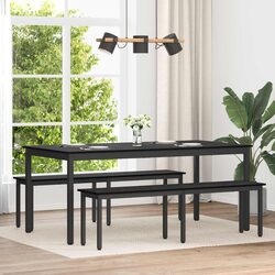 Practical and Affordable Black Dining Bench