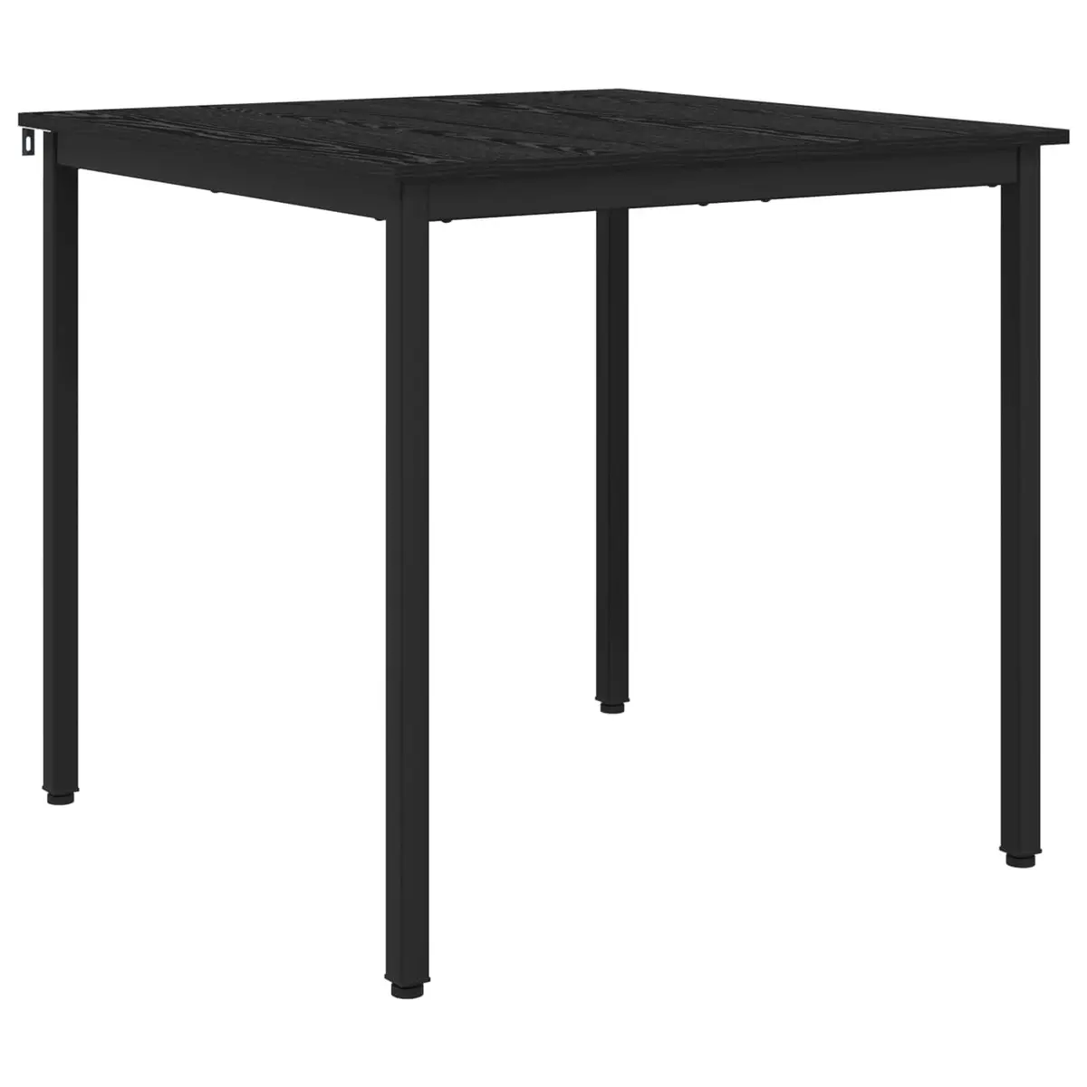 Dining Table Engineered Wood Surface 80x80x75cm Black Metal Frame