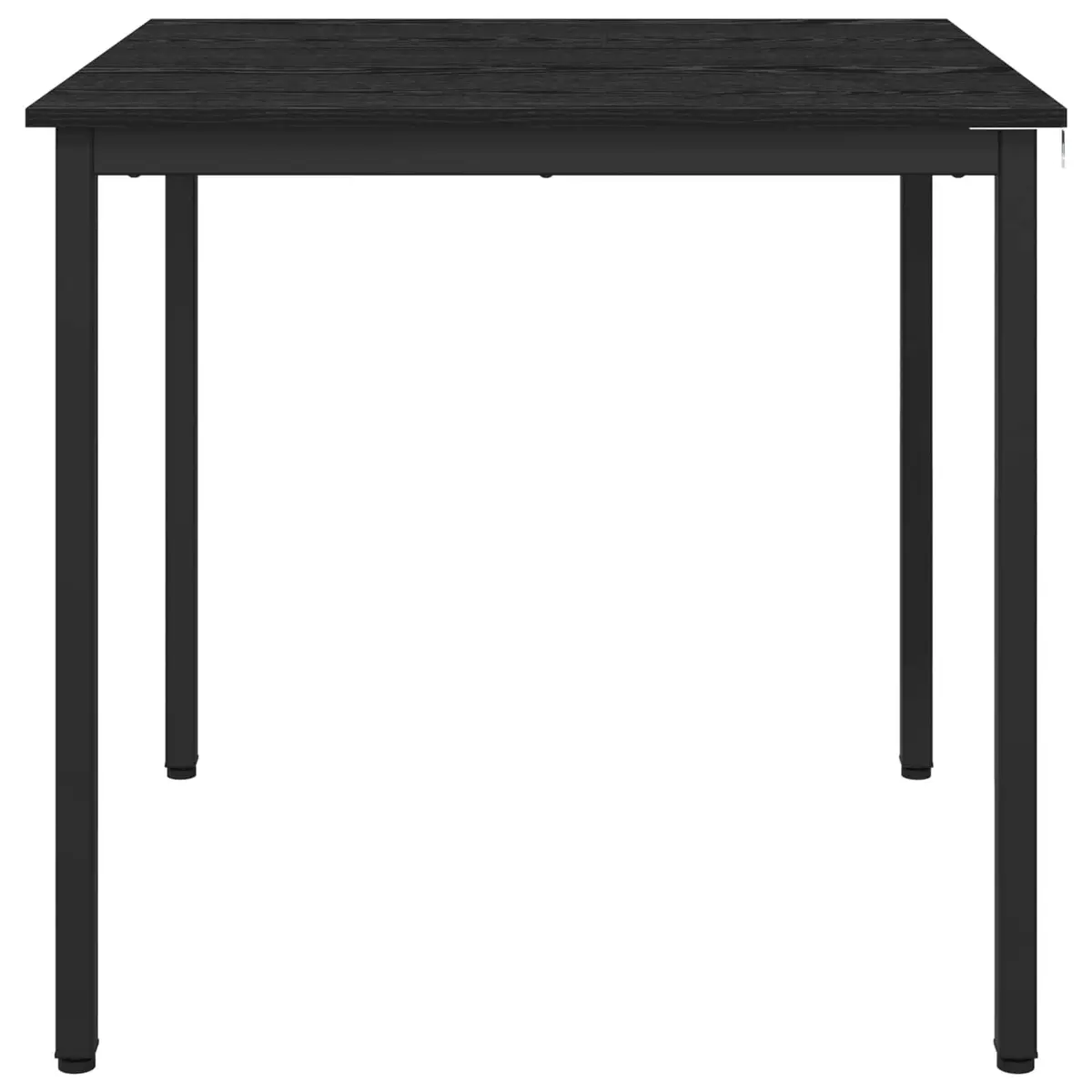 Dining Table Engineered Wood Surface 80x80x75cm Black Metal Frame