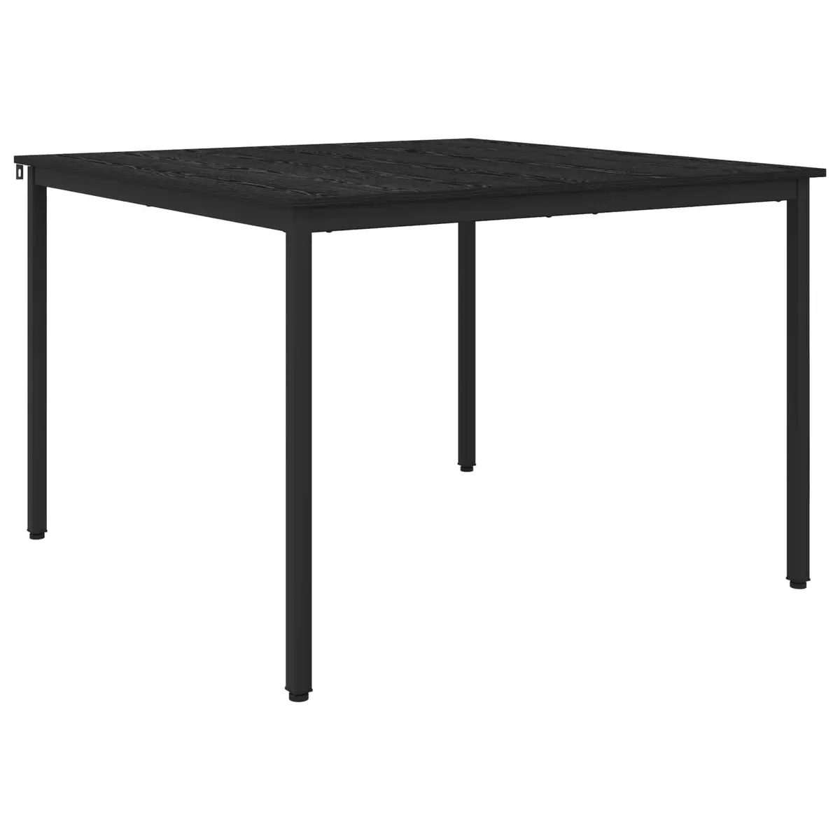 Dining Table 110x110x75cm Black Metal Frame Engineered Wood Kitchen Furniture
