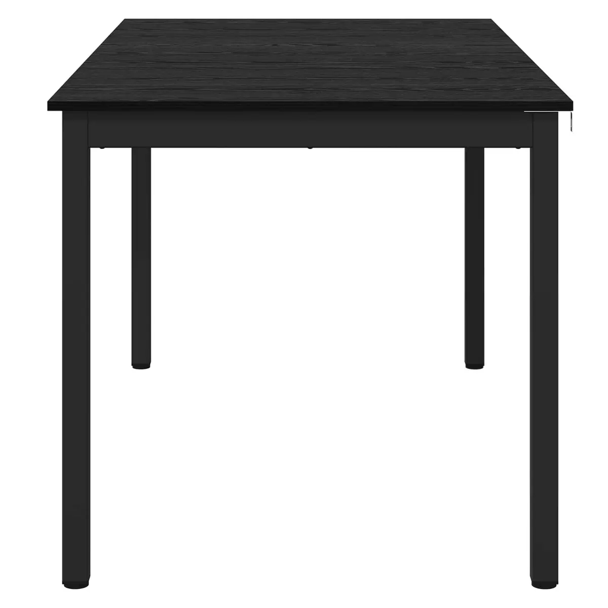Dining Table Rectangular Kitchen 140x80x75cm Modern Black Metal Frame