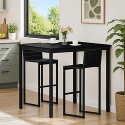 Reliable and Practical Black Bar Table for Dining