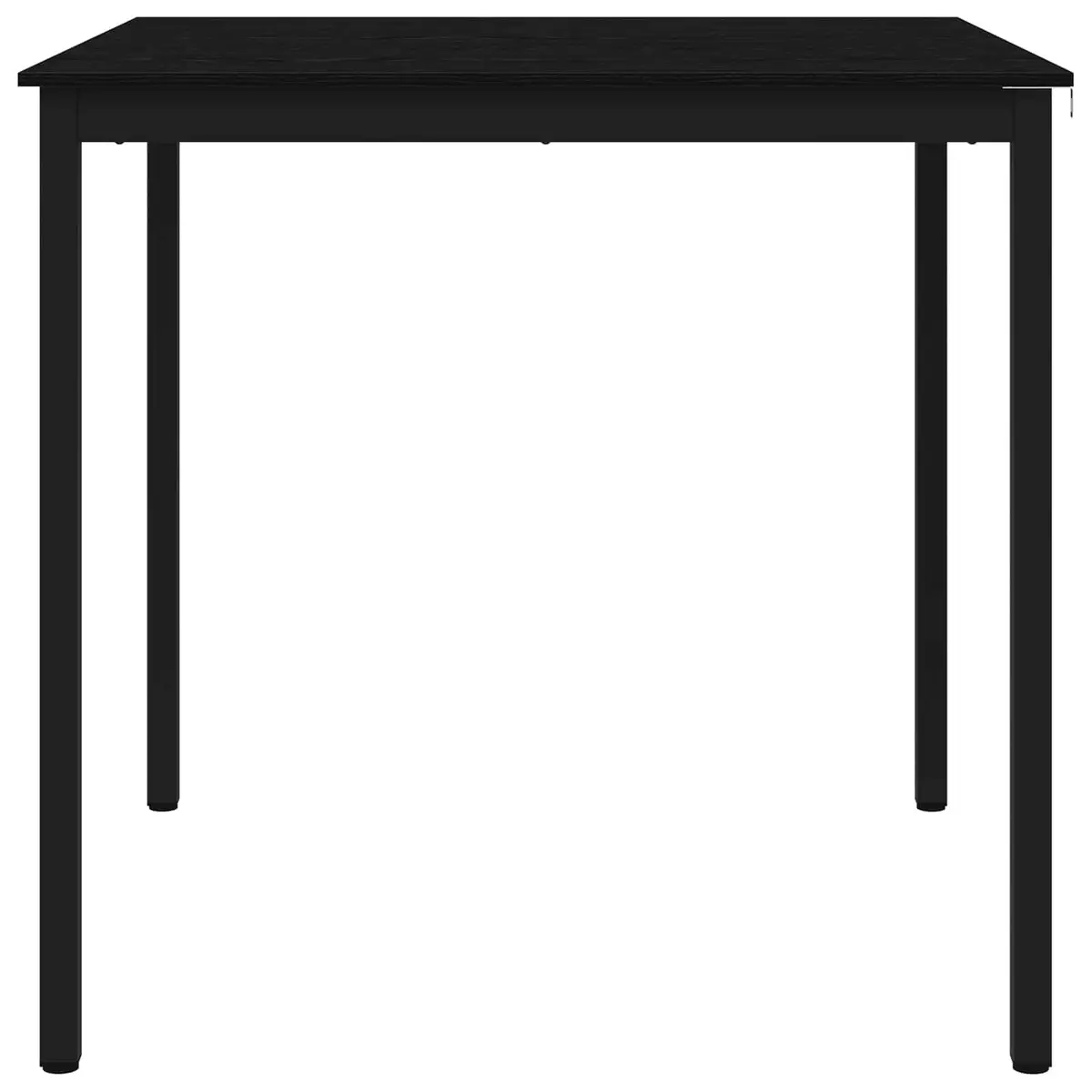 Standing Bar Table Rectangular Dining Kitchen Modern Black Engineered Wood