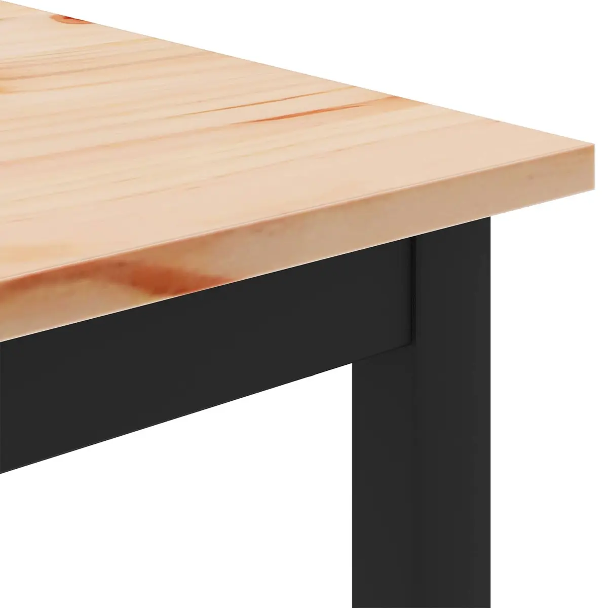 Coffee Table Modern Solid Pine Wood Brown 80x80x45cm Living Room Accent
