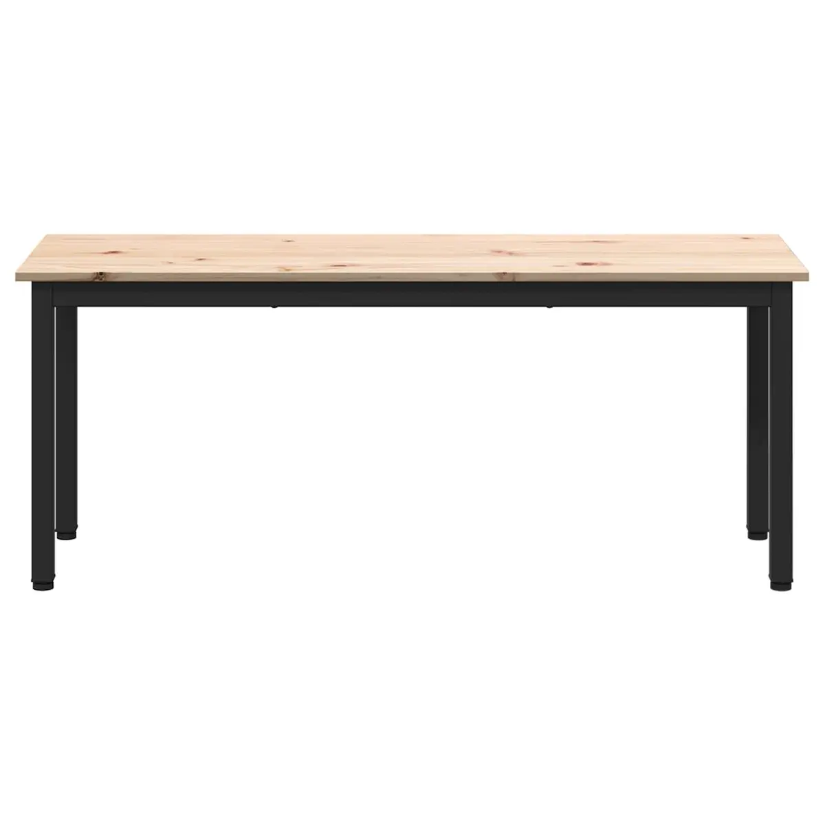 Solid Pine Wood Bench with Industrial Aesthetic