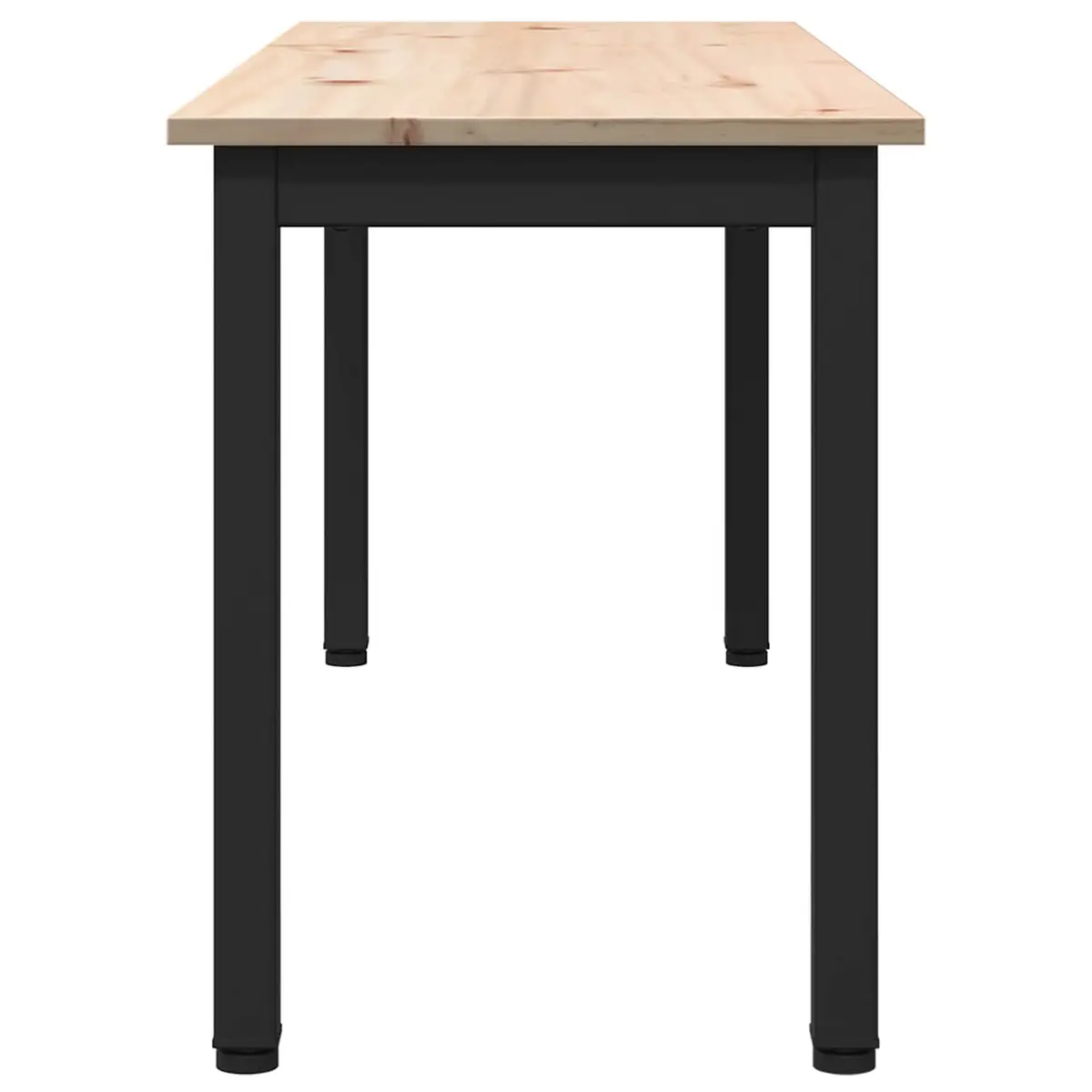 Solid Pine Wood Bench with Industrial Aesthetic