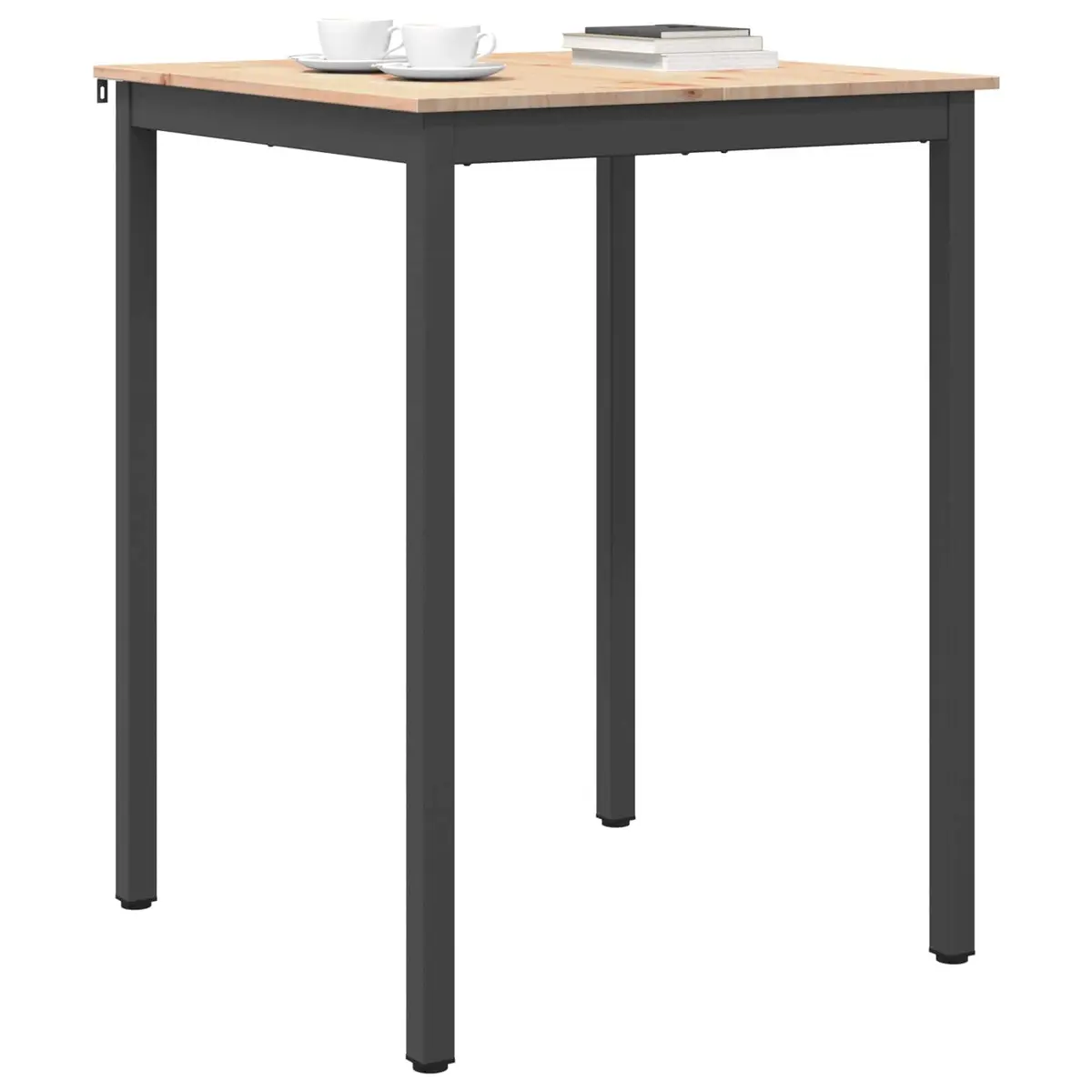 Bar Table Solid Pine Wood Kitchen Dining Room 80x80x105cm Brown