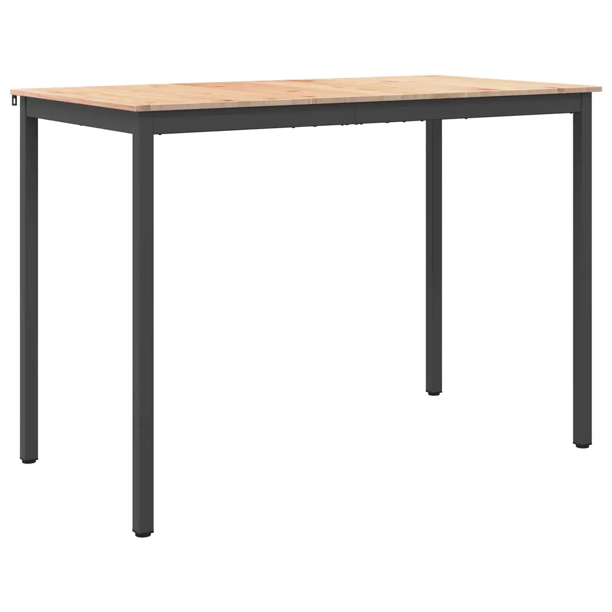 Bar Table Solid Pine Wood Metal Legs Kitchen Dining Room Furniture 150x80x105cm