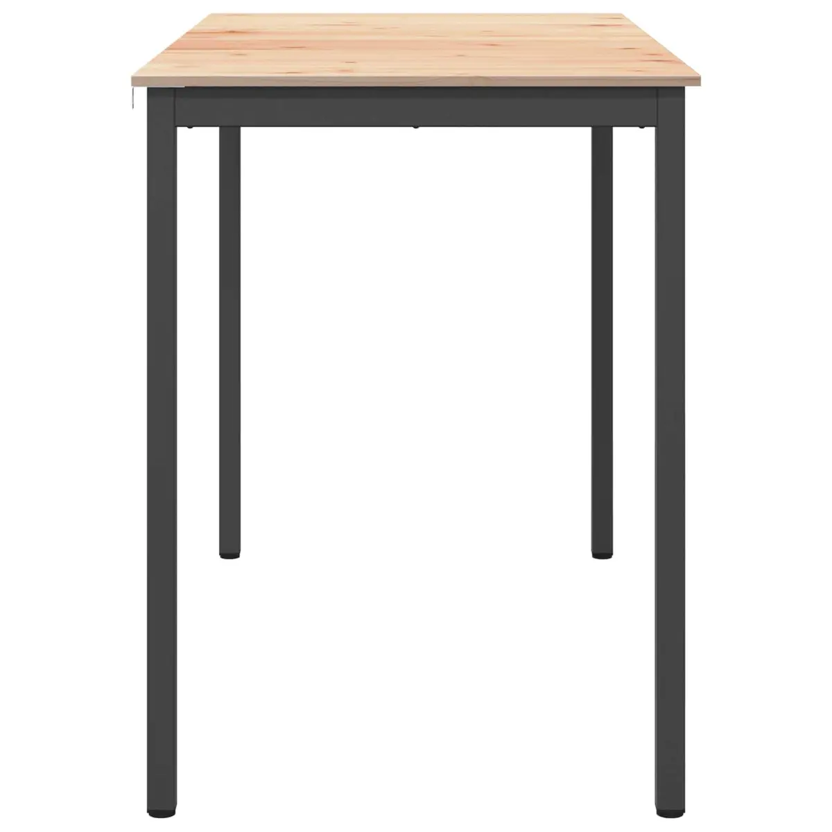 Bar Table Solid Pine Wood Metal Legs Kitchen Dining Room Furniture 150x80x105cm
