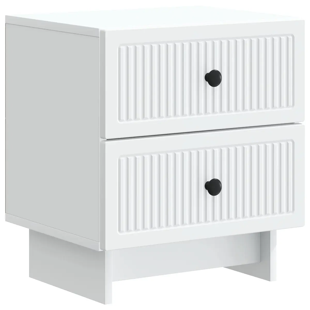 Bedside Cabinet Storage Nightstand Table 43 x 34.5 x 47.5 cm White