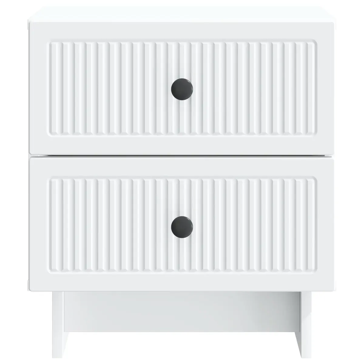 Bedside Cabinet Storage Nightstand Table 43 x 34.5 x 47.5 cm White