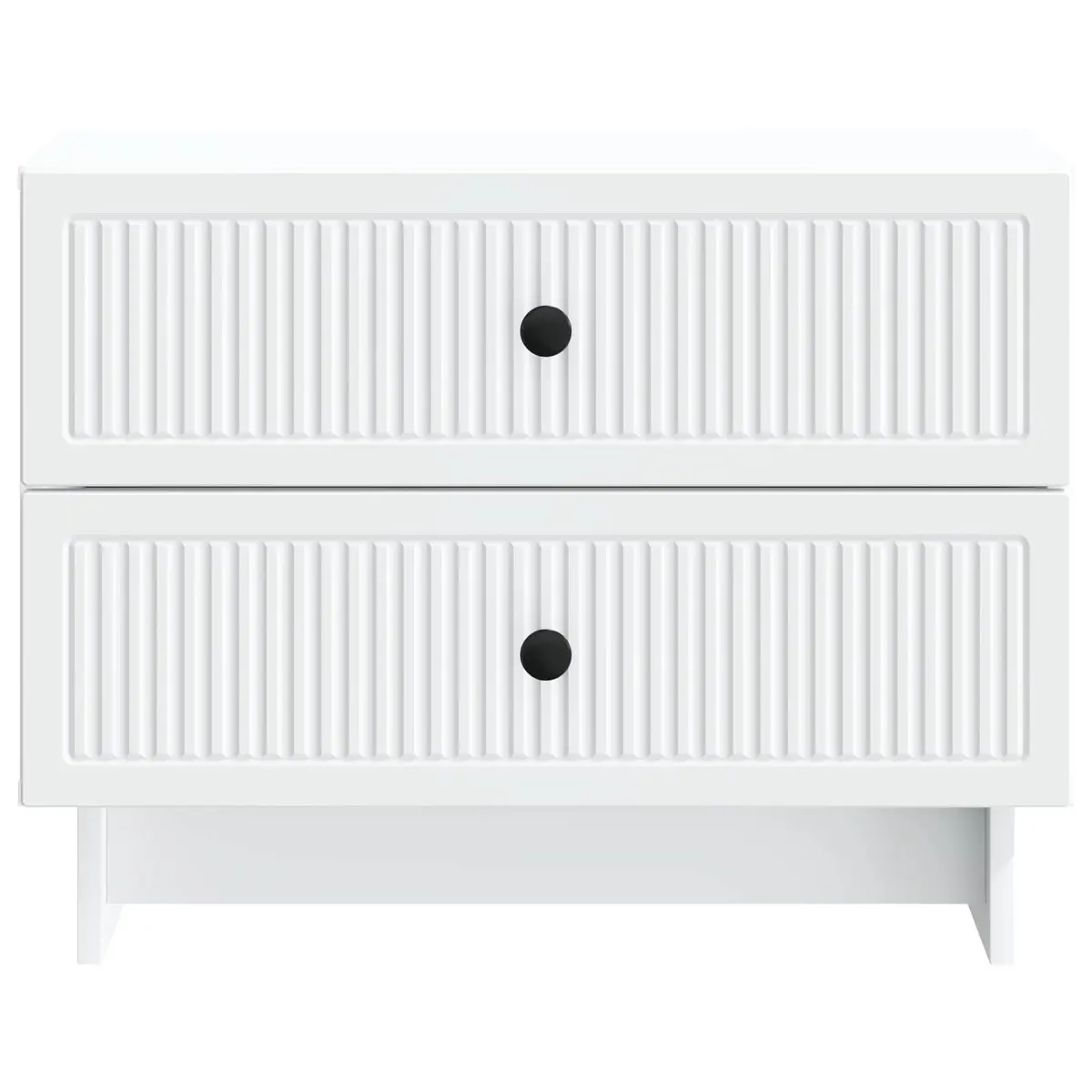 Bedside Cabinet Vintage Modern Storage Table 62cm x 34.5cm x 47.5cm White