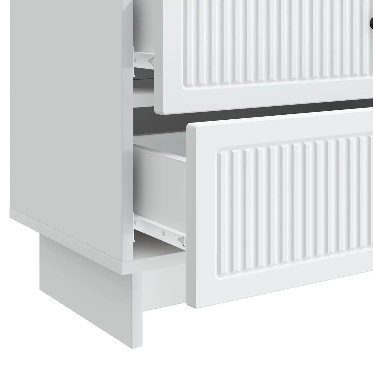 Bedside Cabinet Vintage Modern Storage Table 62cm x 34.5cm x 47.5cm White