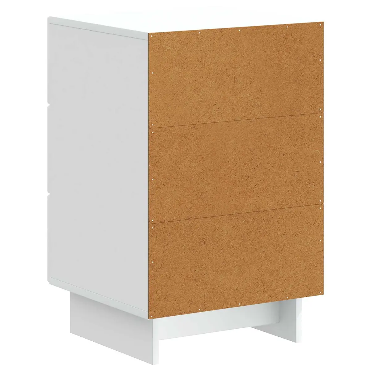 Bedside Cabinet White Engineered Wood 43x41x66.5cm Bedroom Storage Drawers
