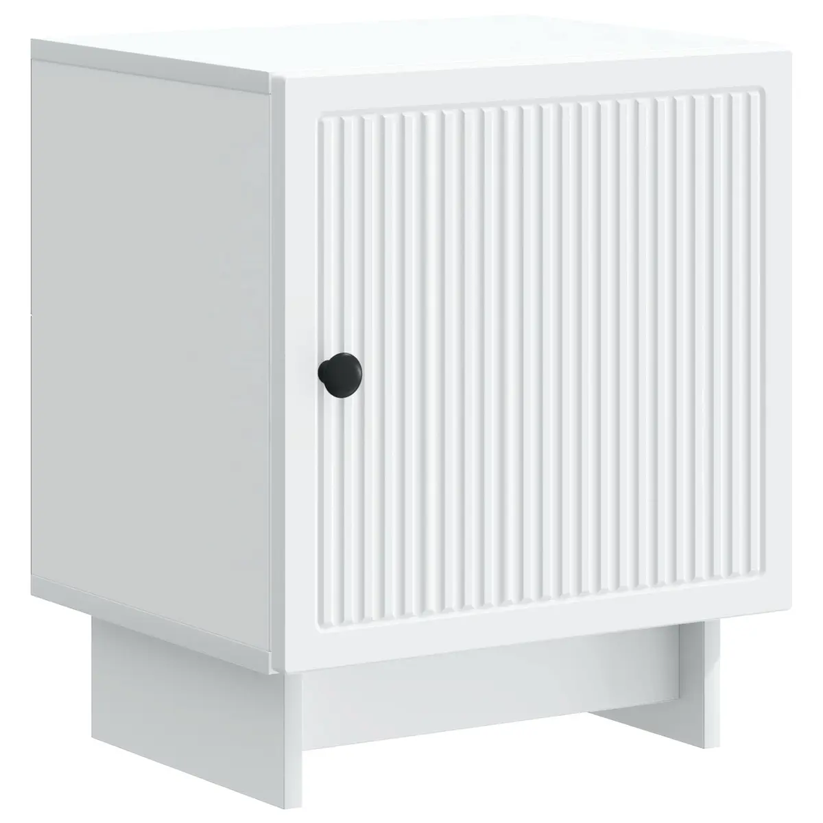 Bedside Cabinet White Modern Storage Nightstand Compact Bedroom Furniture