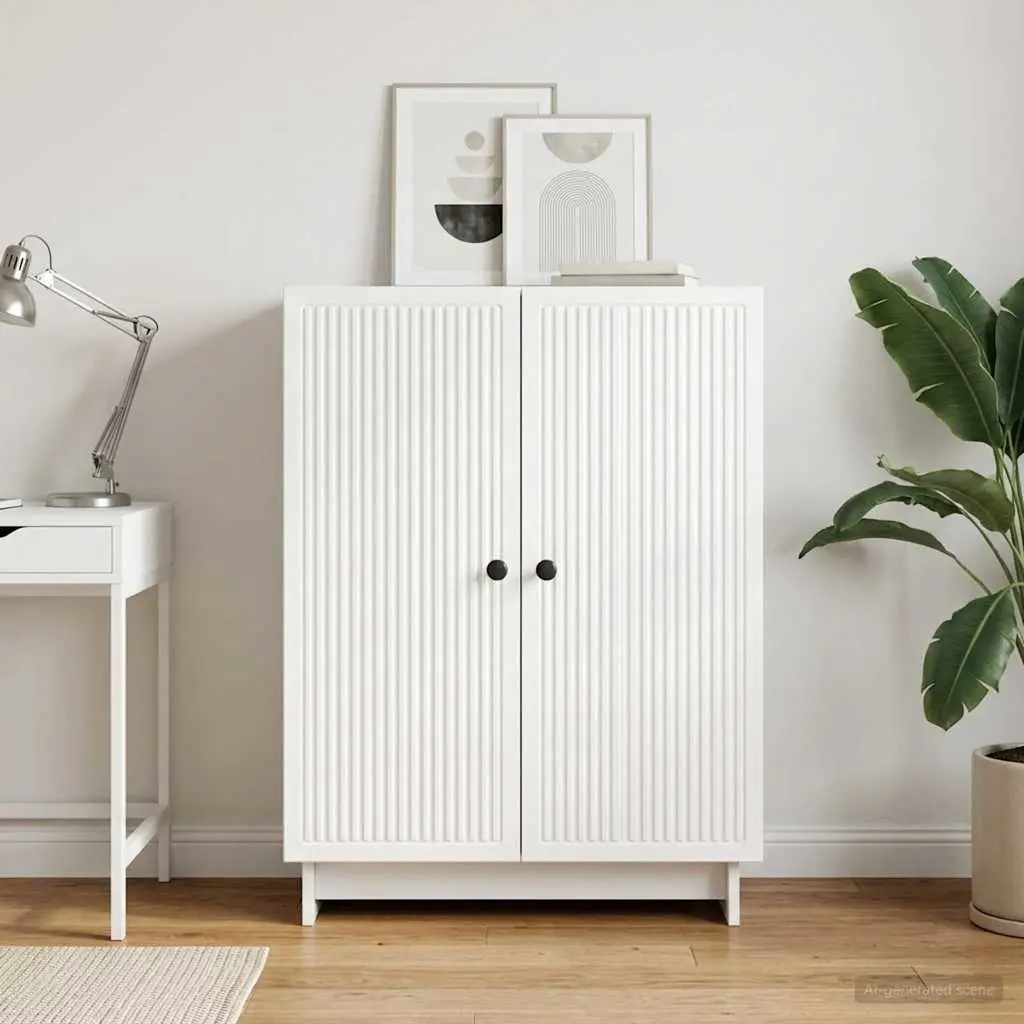 Sideboard White 66 x 34.5 x 90 cm Storage Cabinet Living Room Dining Furniture