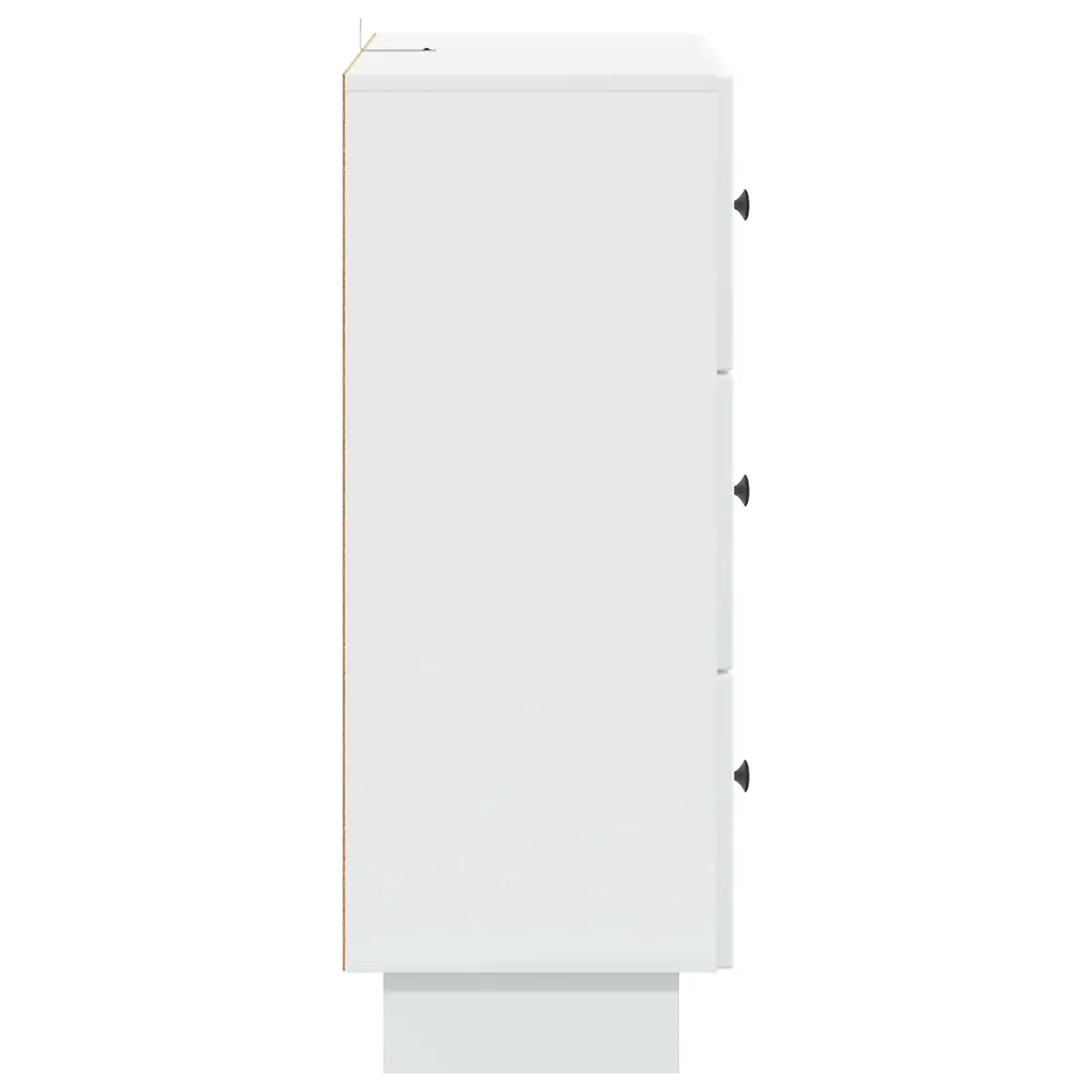 Drawer Cabinet Storage 66 x 34.5 x 90 cm White Engineered Wood Modern Vintage