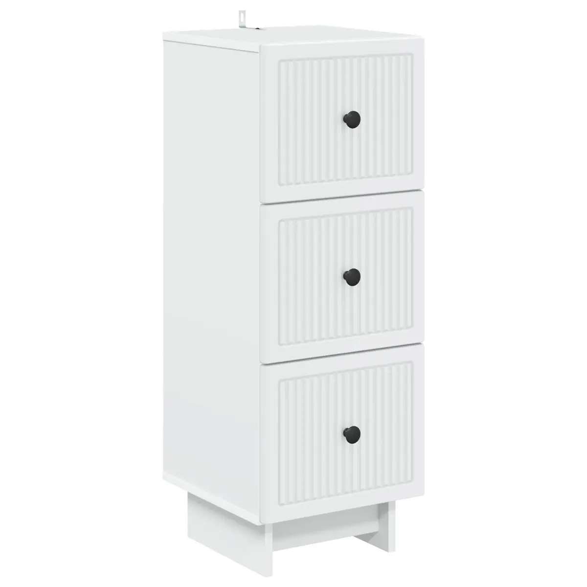 Drawer Cabinet Storage Engineered Wood 33 x 34.5 x 90 cm White