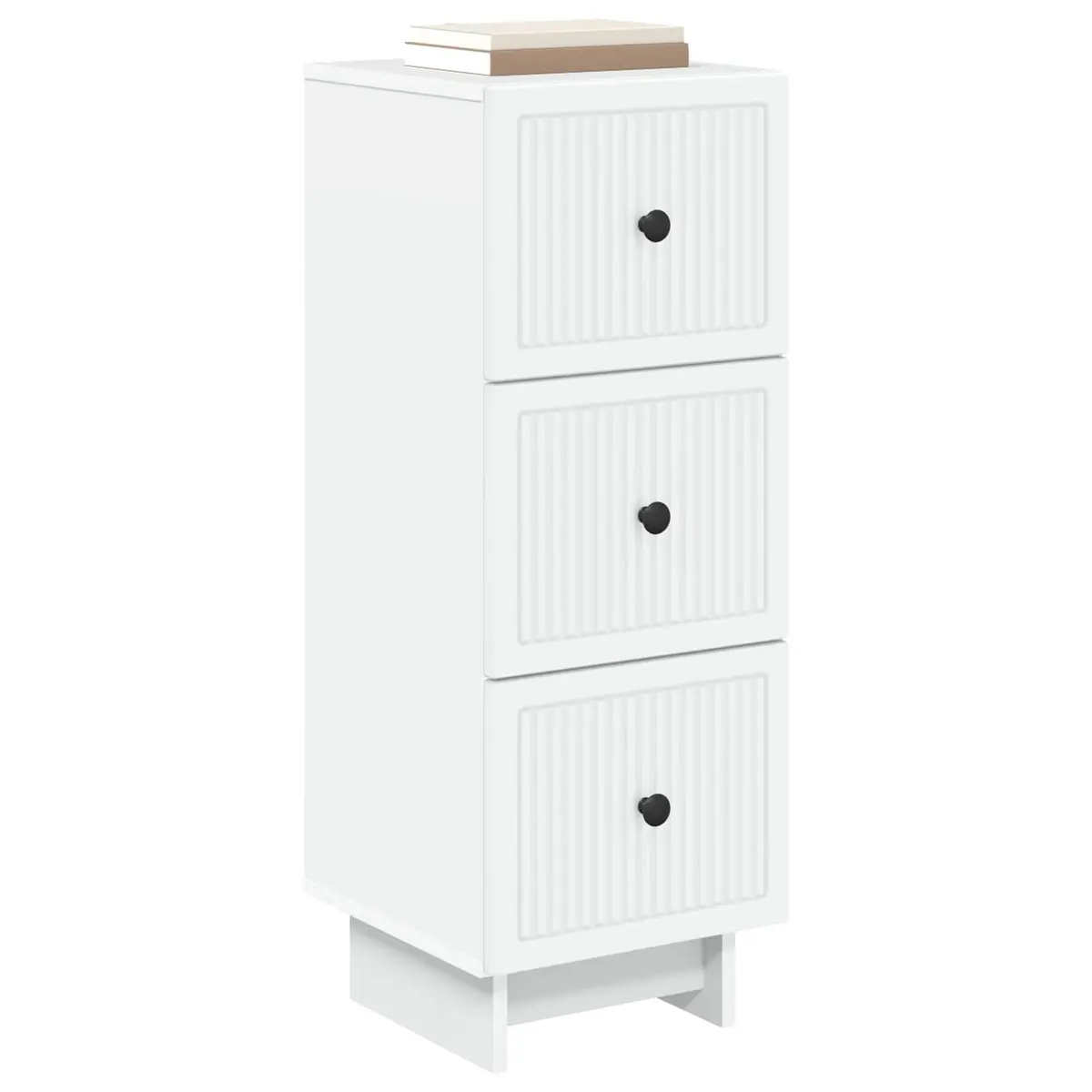Drawer Cabinet Storage Engineered Wood 33 x 34.5 x 90 cm White