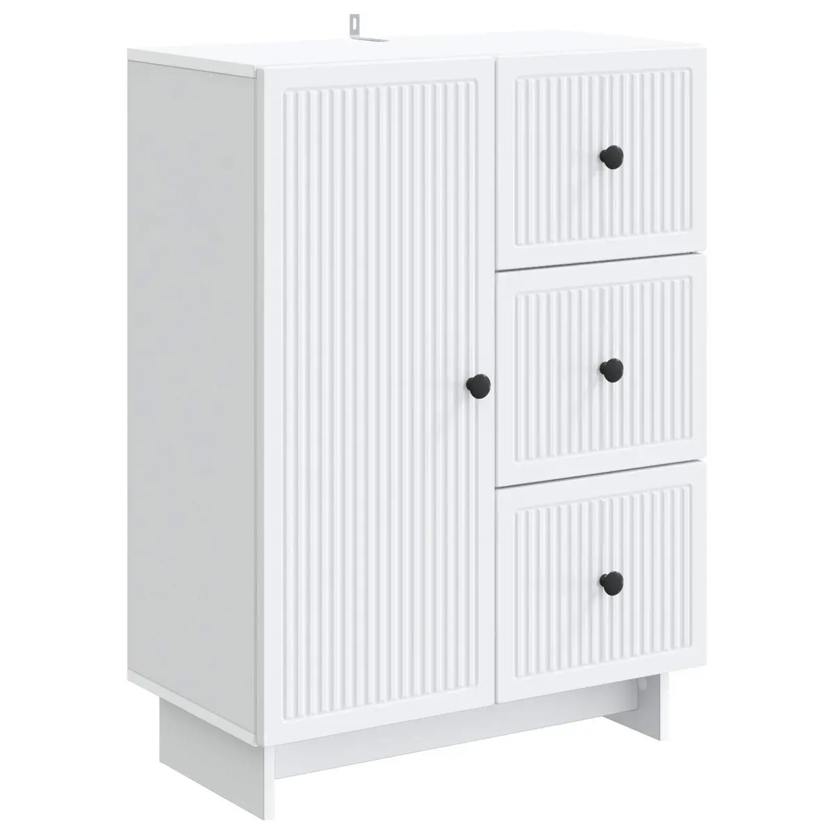 Sideboard Storage Cabinet Modern Engineered Wood Buffet 66 x 34.5 x 90 cm White