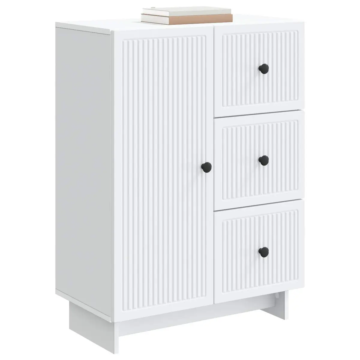 Sideboard Storage Cabinet Modern Engineered Wood Buffet 66 x 34.5 x 90 cm White