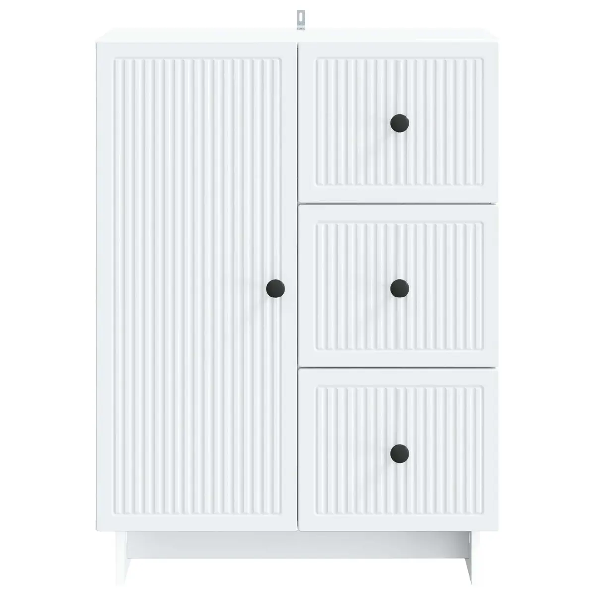 Sideboard Storage Cabinet Modern Engineered Wood Buffet 66 x 34.5 x 90 cm White