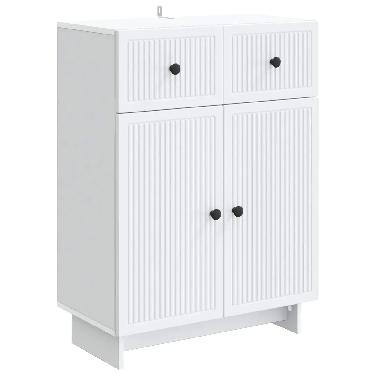 White Sideboard 66x34.5x90cm with Vintage Touch
