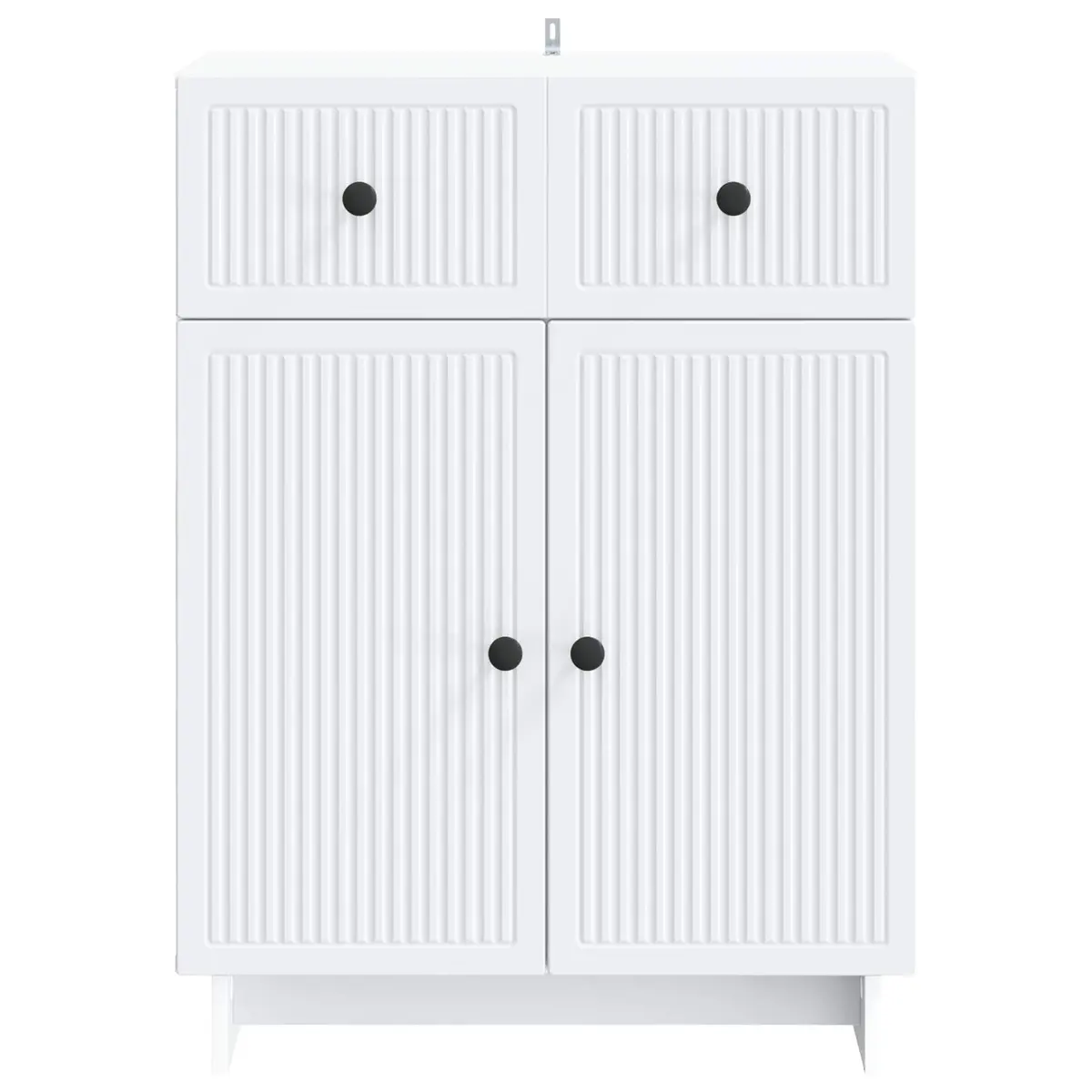 White Sideboard 66x34.5x90cm with Vintage Touch