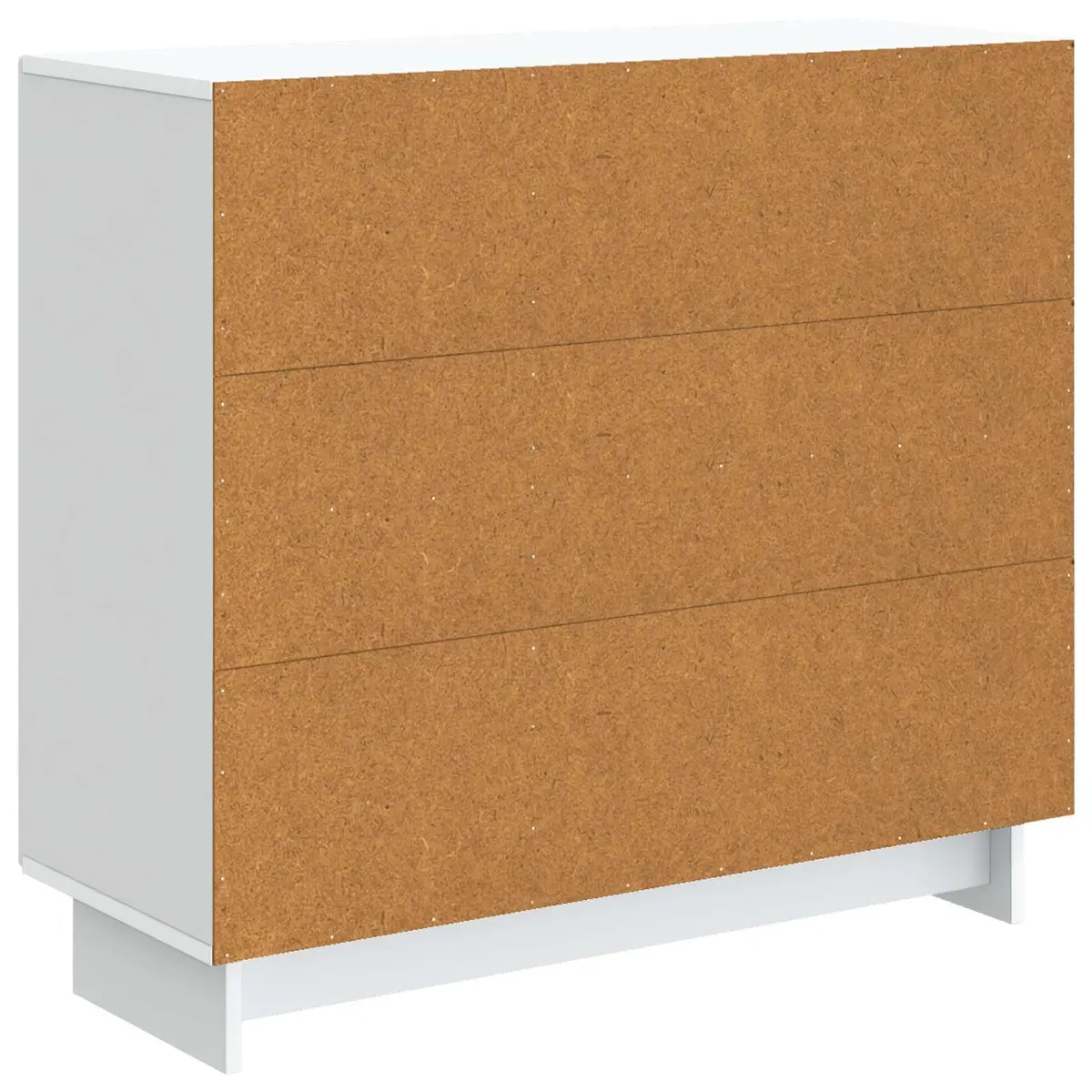 White Sideboard Engineered Wood Storage Cabinet Buffet Furniture Rectangular