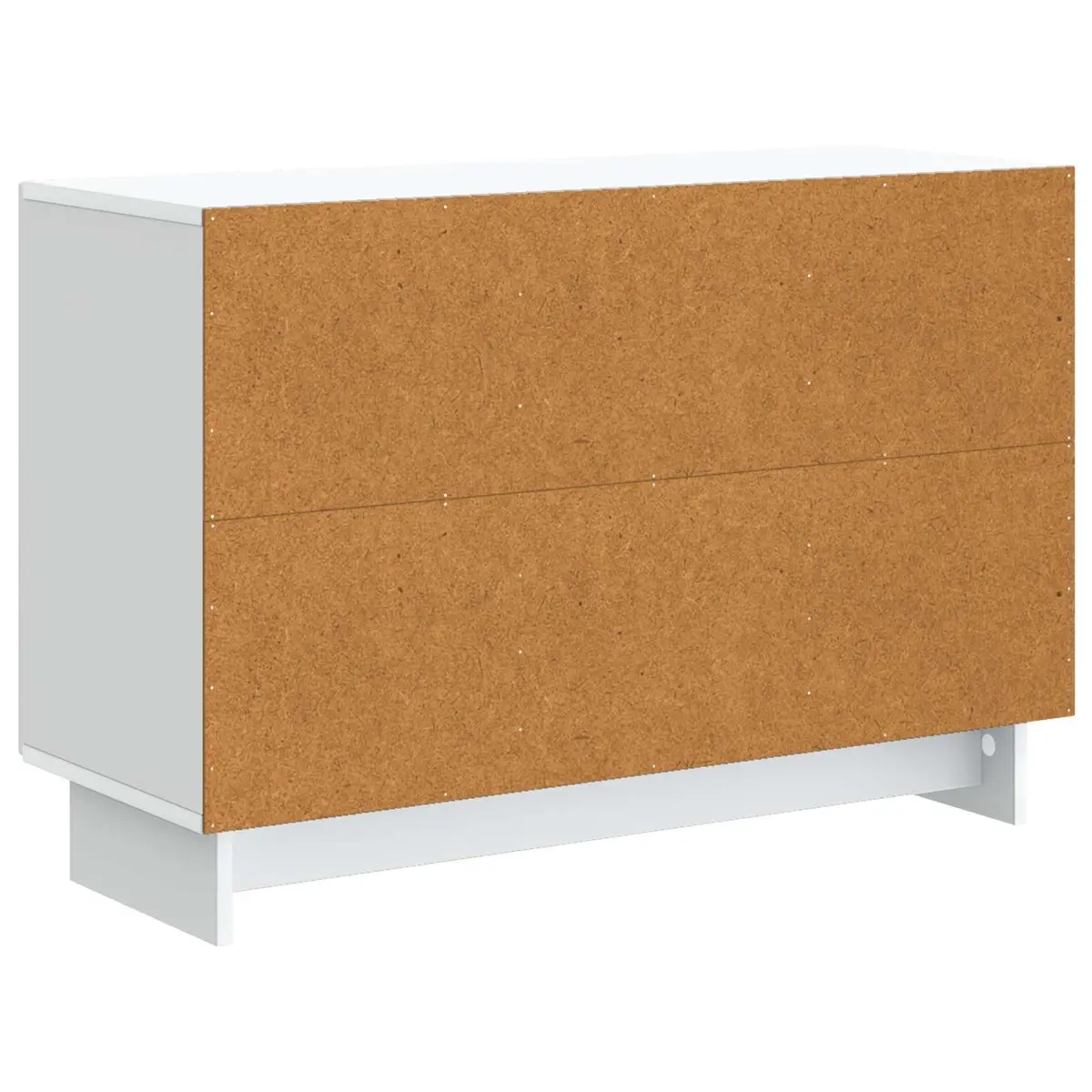 Sideboard White Storage Cabinet with Drawers and Swing Doors 89 x 34.5 x 60 cm