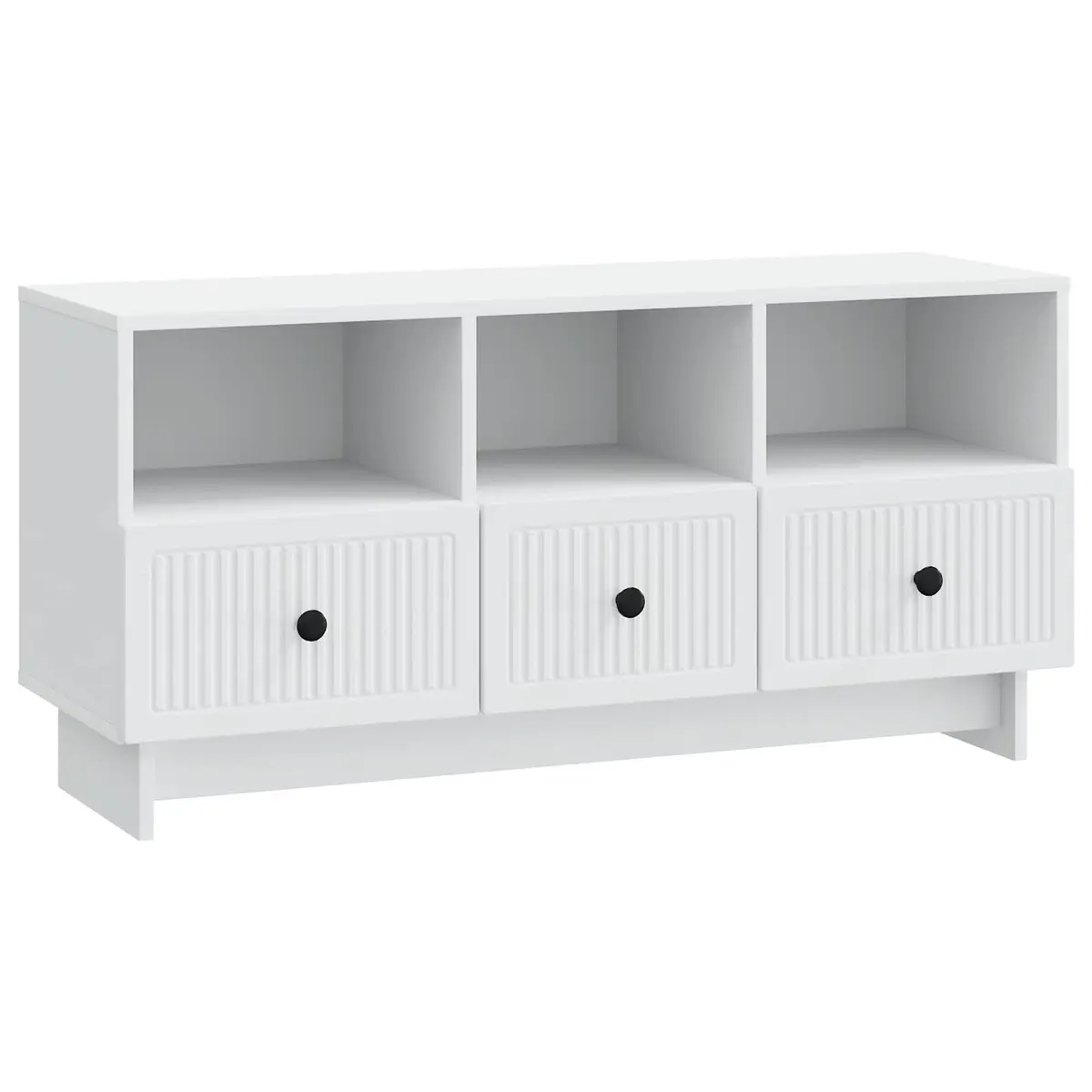 TV Cabinet with Drawer Modern Storage Unit 102cm White