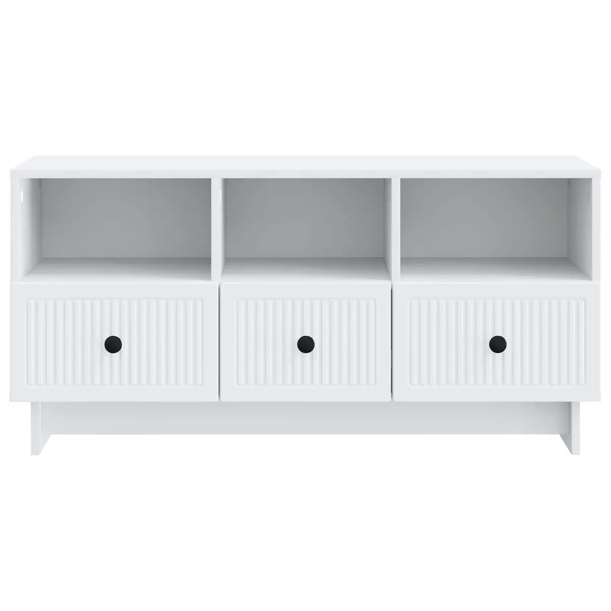 TV Cabinet with Drawer Modern Storage Unit 102cm White