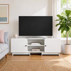 Quality White TV Cabinet: Vintage Style, Modern Functionality