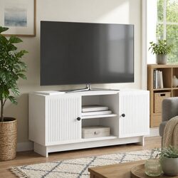 Reliable and Stylish White TV Cabinet for Storage