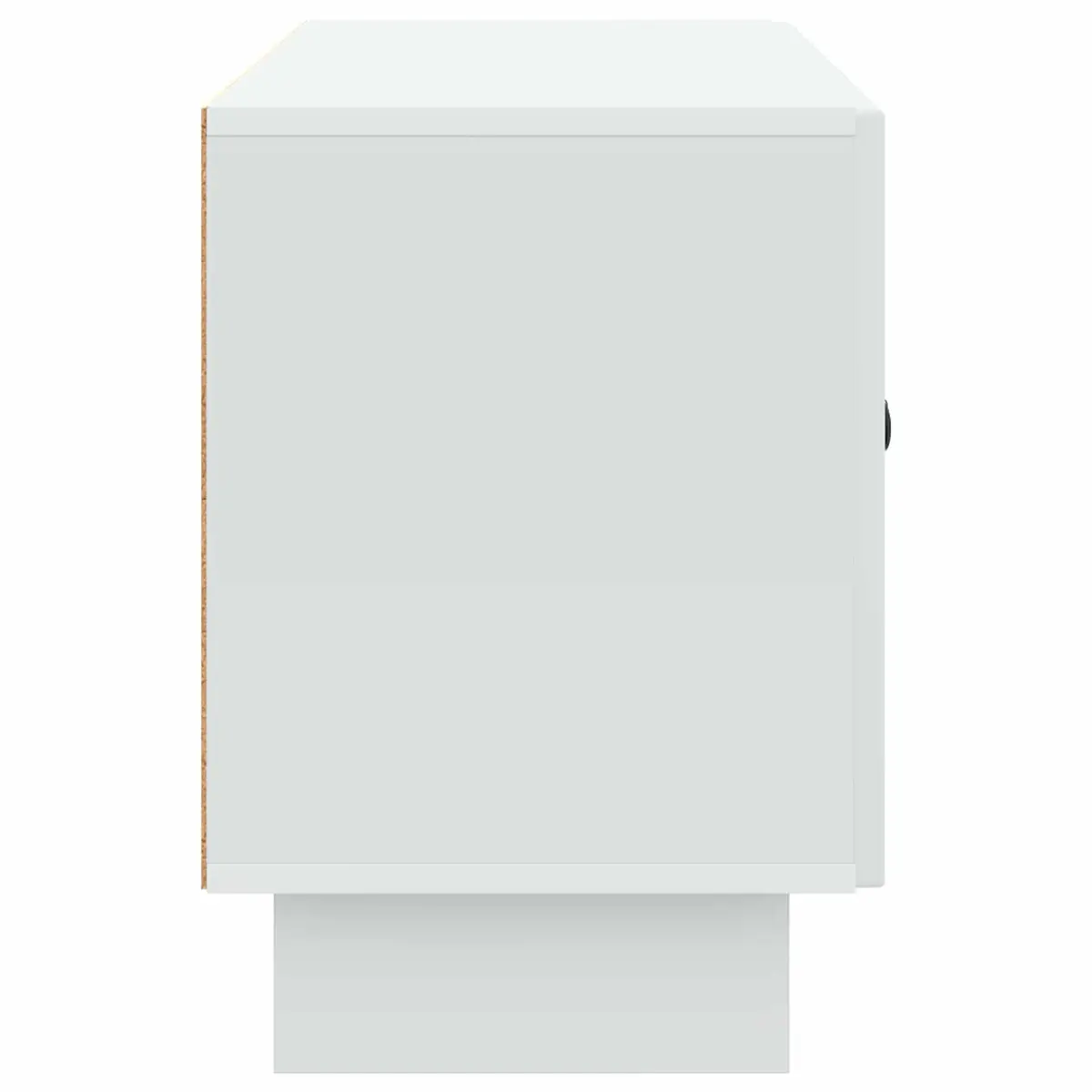 TV Cabinet White Modern Living Room Storage Unit with Shelves and Doors