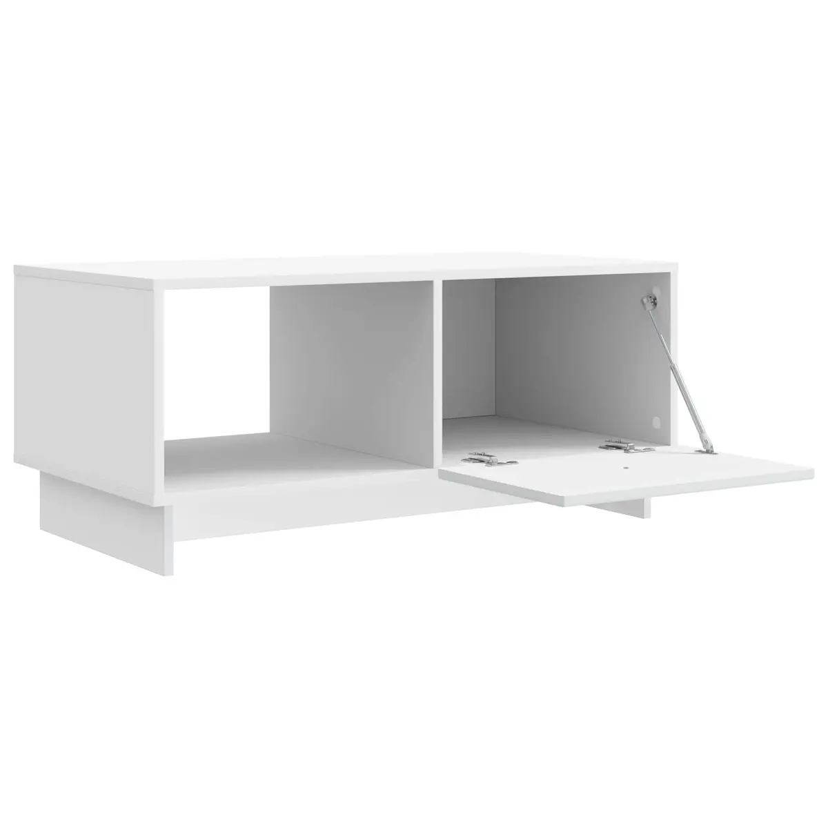 Coffee Table White Rectangular Living Room Storage Accent Furniture 90 x 50 x