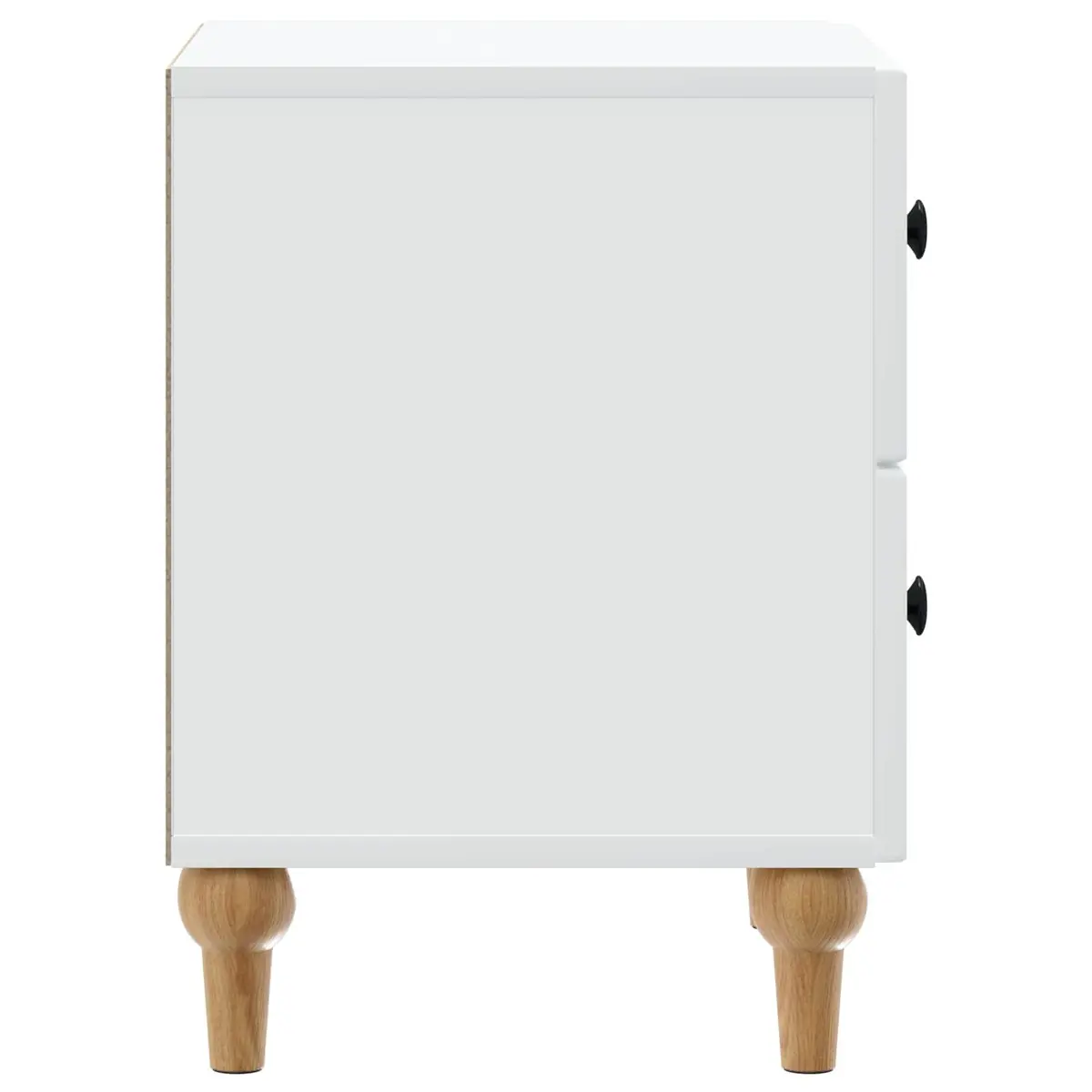 Bedside Cabinet Storage Drawer 43 x 34.5 x 48 cm White Modern Nightstand Table
