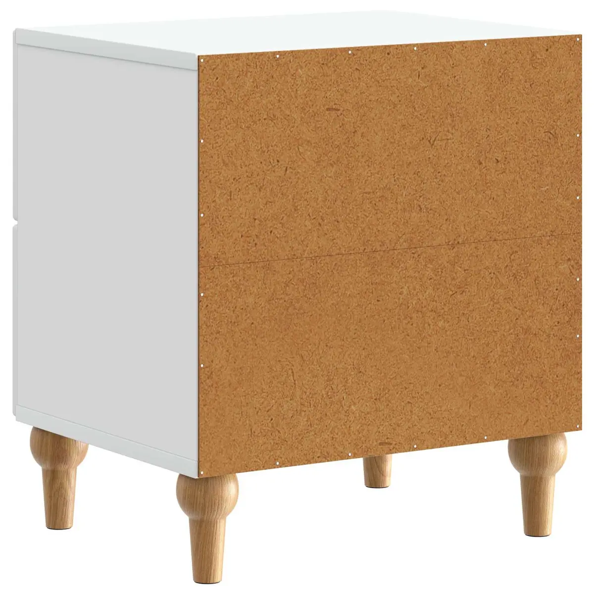 Bedside Cabinet Storage Drawer 43 x 34.5 x 48 cm White Modern Nightstand Table