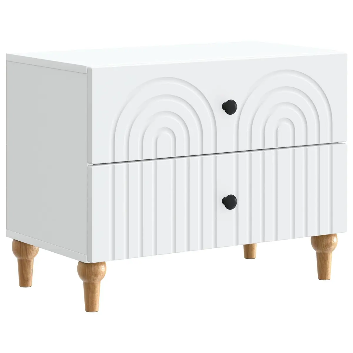 White Bedside Cabinet with Storage Solutions