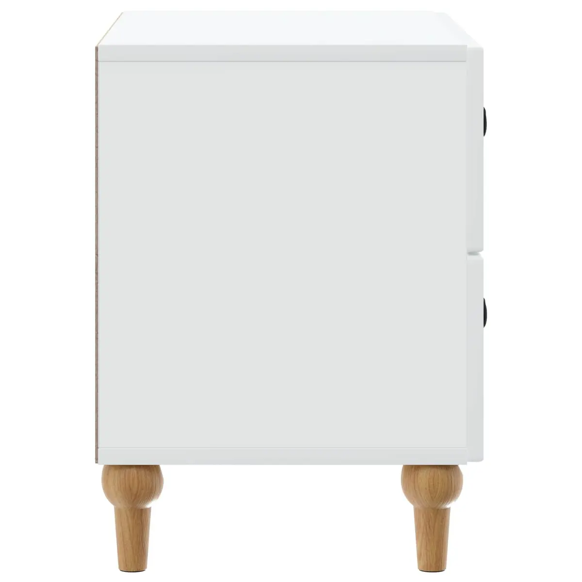 White Bedside Cabinet with Storage Solutions
