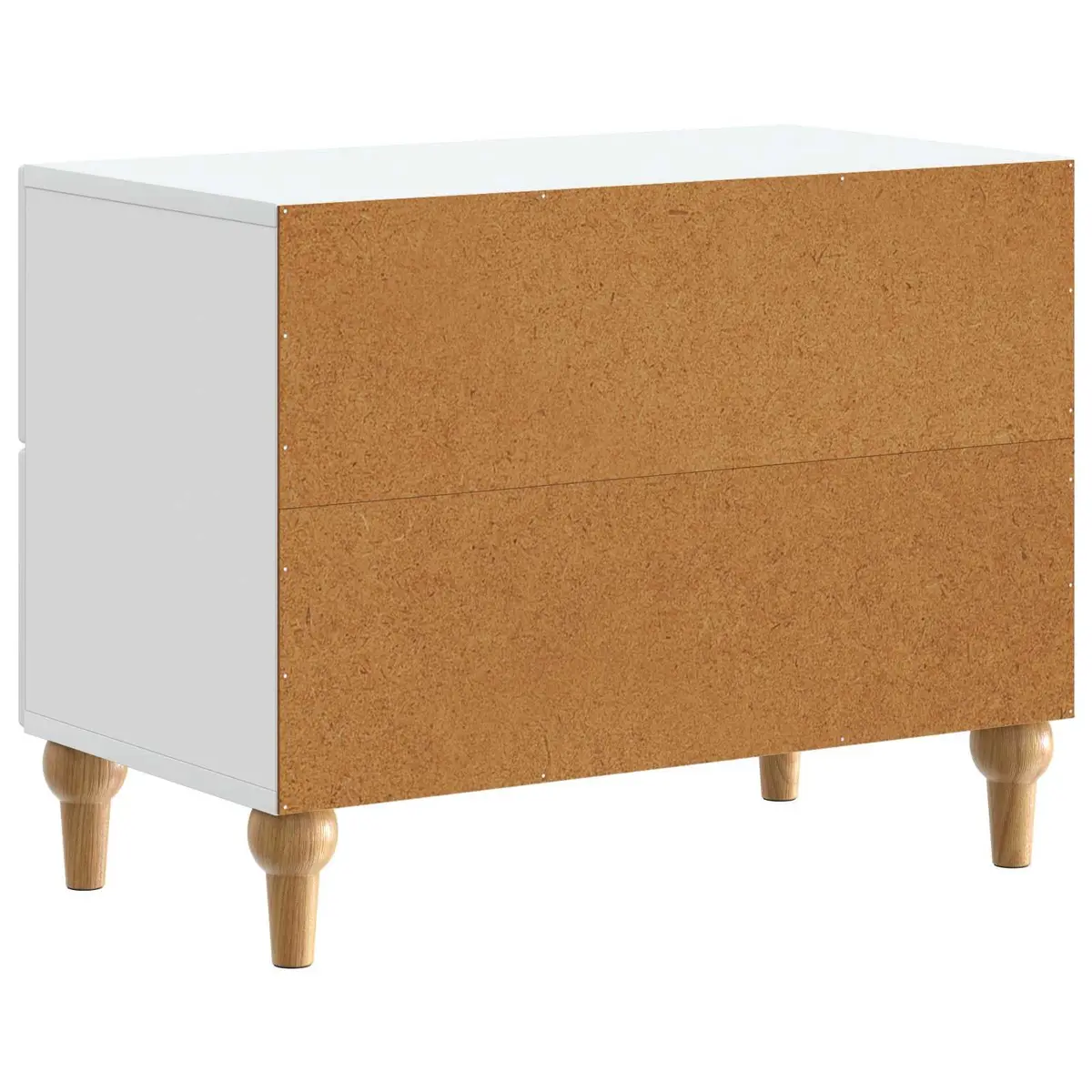 White Bedside Cabinet with Storage Solutions