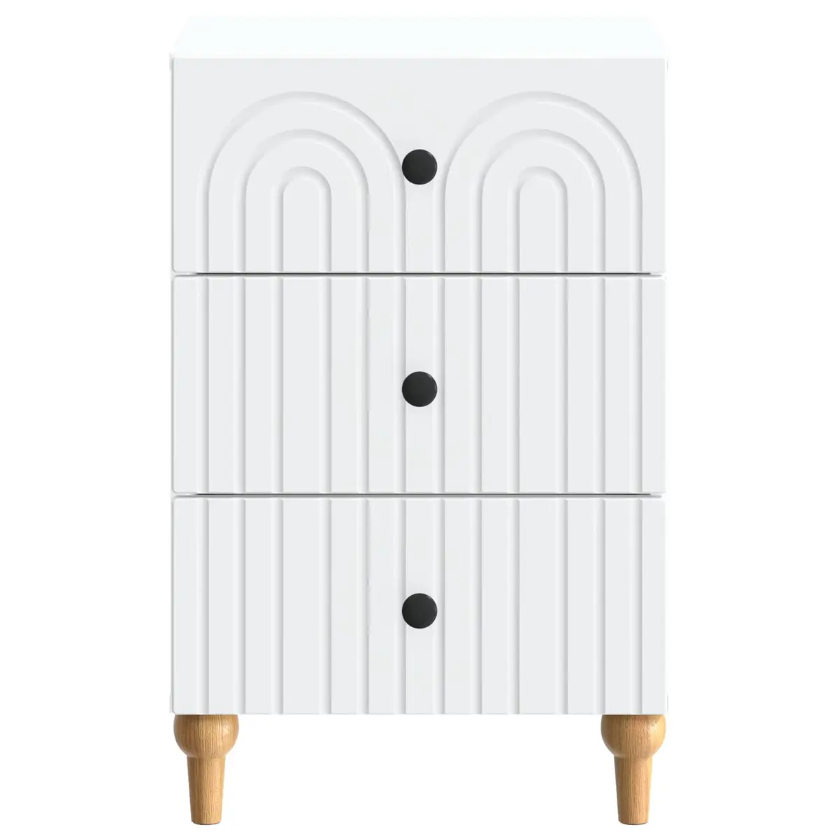 Bedside Cabinet White Engineered Wood Nightstand Bedroom Storage Table