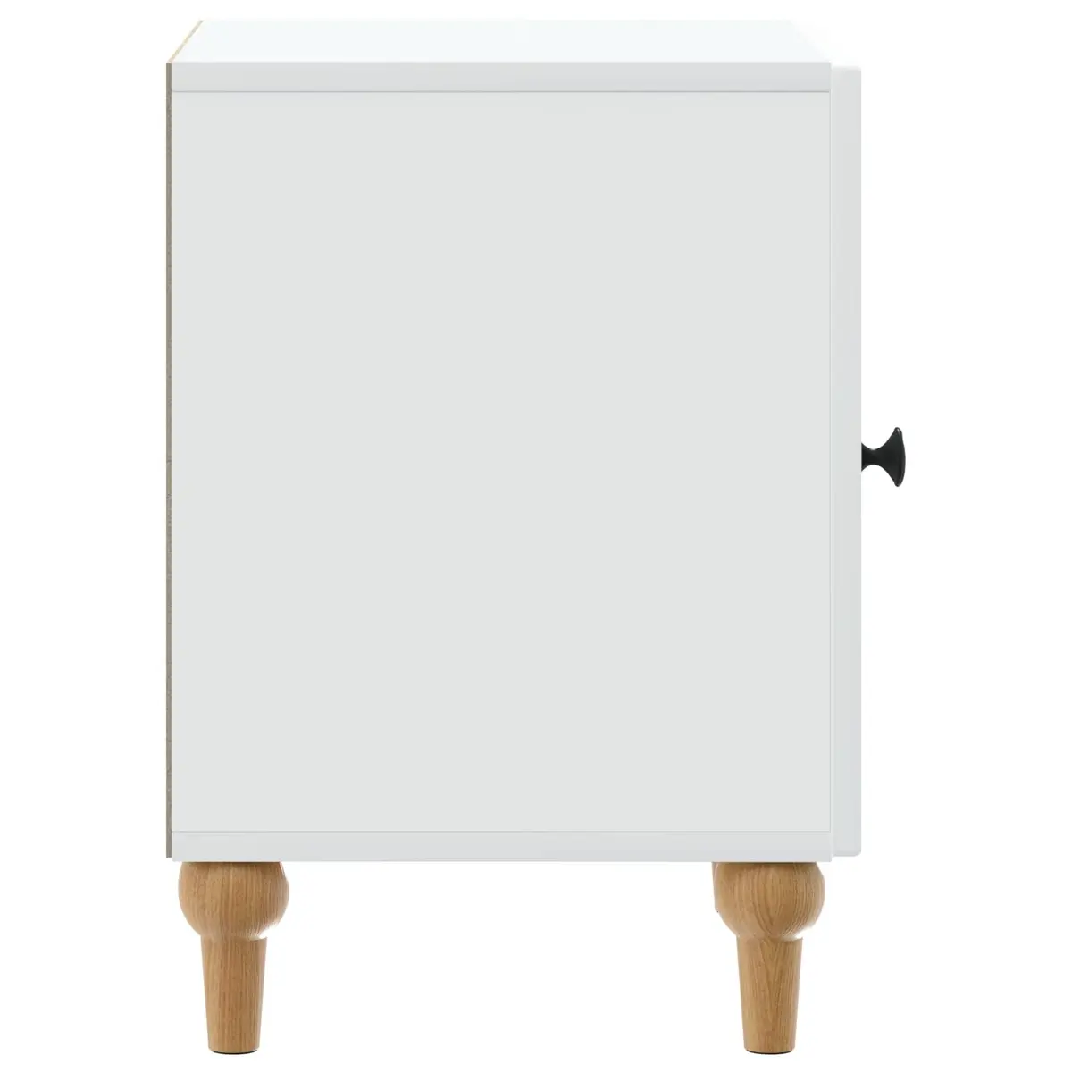Bedside Cabinet Storage Table Modern Nightstand 43 x 34.5 x 50 cm White