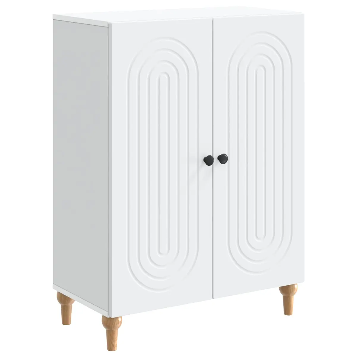 White Sideboard Modern Storage Cabinet Engineered Wood Buffet Living Dining Room