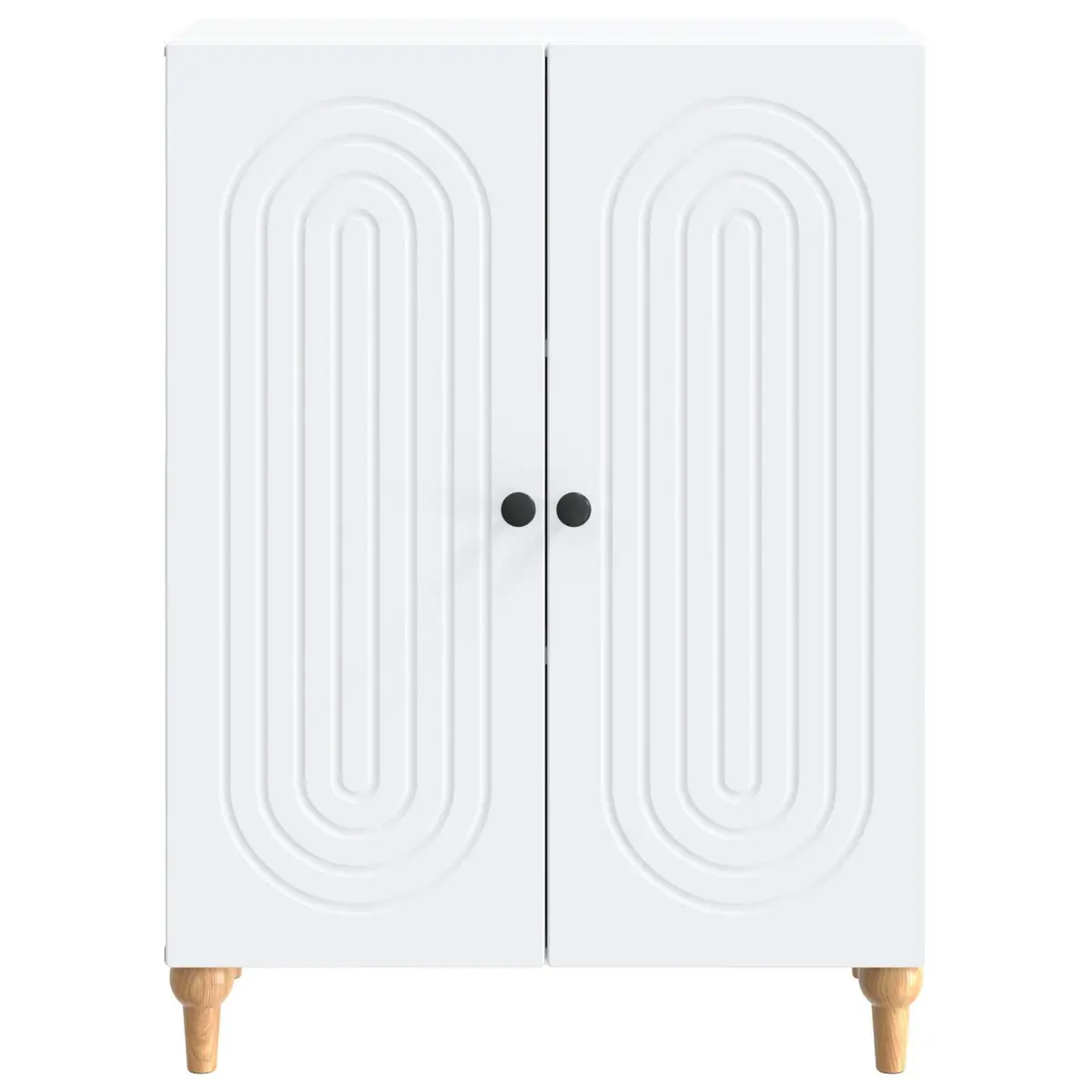 White Sideboard Modern Storage Cabinet Engineered Wood Buffet Living Dining Room