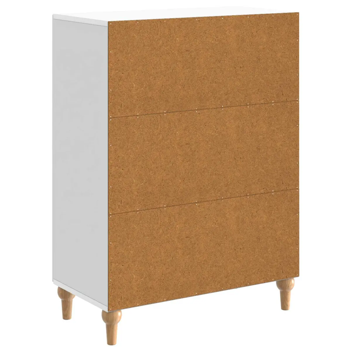 White Sideboard Modern Storage Cabinet Engineered Wood Buffet Living Dining Room